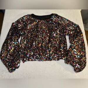 Multicolor Sequin Top- Holiday/Christmas